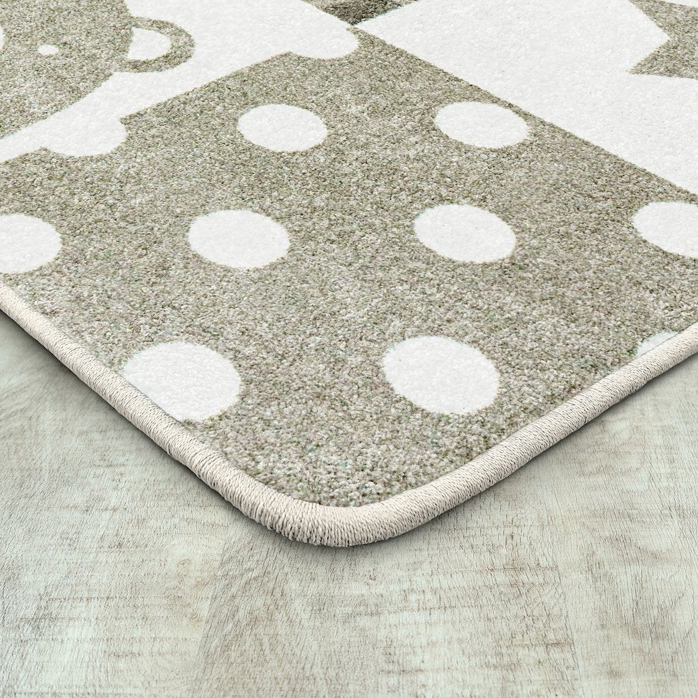 Claremont Kids Patchwork Boy 3'10" x 5'4" Area Rug in Color Linen