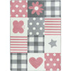 Claremont Kids Patchwork Girl 3'10" x 5'4" Area Rug in Color Blush
