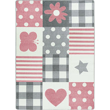 Claremont Kids Patchwork Girl 3'10" x 5'4" Area Rug in Color Blush