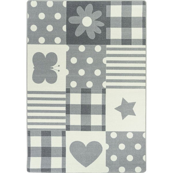 Claremont Kids Patchwork Girl 3'10" x 5'4" Area Rug in Color Cloudy