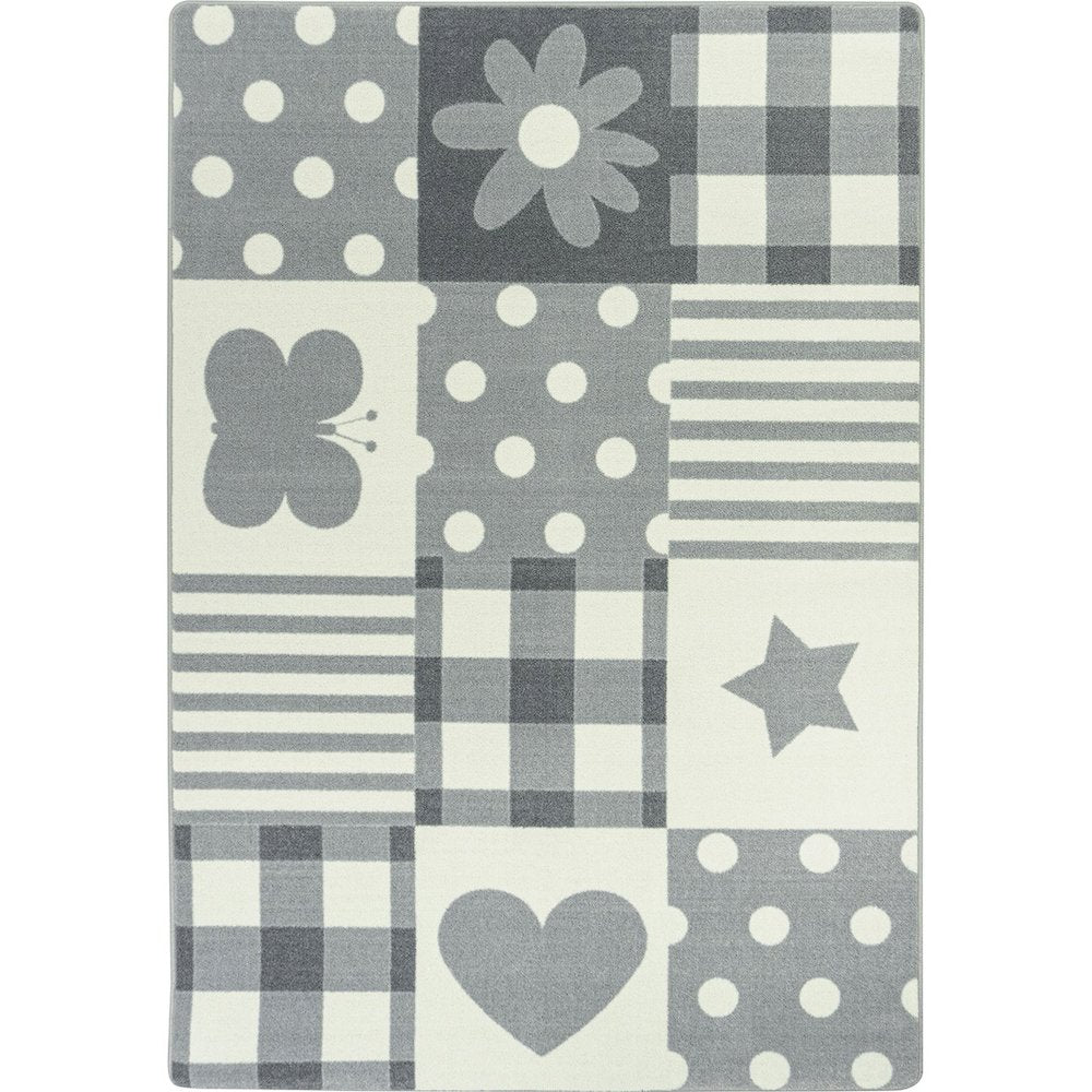 Claremont Kids Patchwork Girl 3'10" x 5'4" Area Rug in Color Cloudy