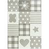 Claremont Kids Patchwork Girl 3'10" x 5'4" Area Rug in Color Linen