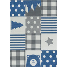 Claremont Kids Patchwork Boy 3'10" x 5'4" Area Rug in Color Blue Skies