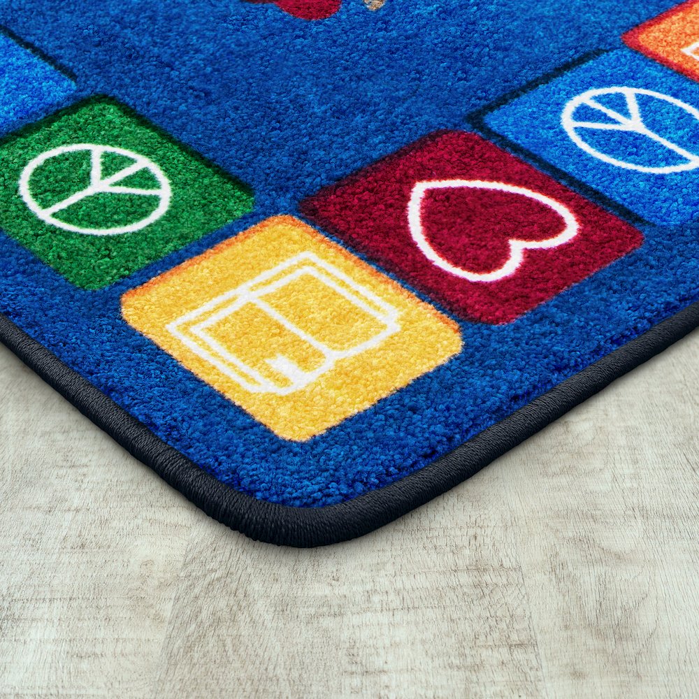 Kid Essentials Peaceful Readers 5'4" x 7'8" Area Rug in Color Multi