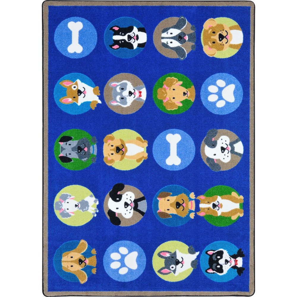 Kid Essentials Playful Paws 5'4" x 7'8" Area Rug in Color Multi
