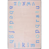 Kid Essentials Polka Dot ABC's 3'10" x 5'4" Area Rug in Color Blue