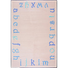 Kid Essentials Polka Dot ABC's 3'10" x 5'4" Area Rug in Color Blue