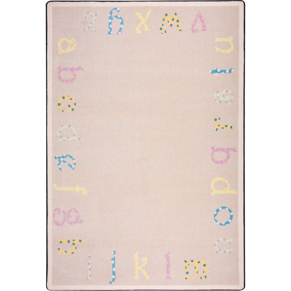 Kid Essentials Polka Dot ABC's 3'10" x 5'4" Area Rug in Color Multi