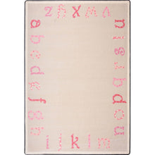 Kid Essentials Polka Dot ABC's 3'10" x 5'4" Area Rug in Color Pink