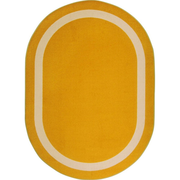 Kid Essentials Portrait 5'4" x 7'8" Oval Area Rug in Color Goldenrod