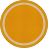 Kid Essentials Portrait 7'7" Round Area Rug in Color Goldenrod