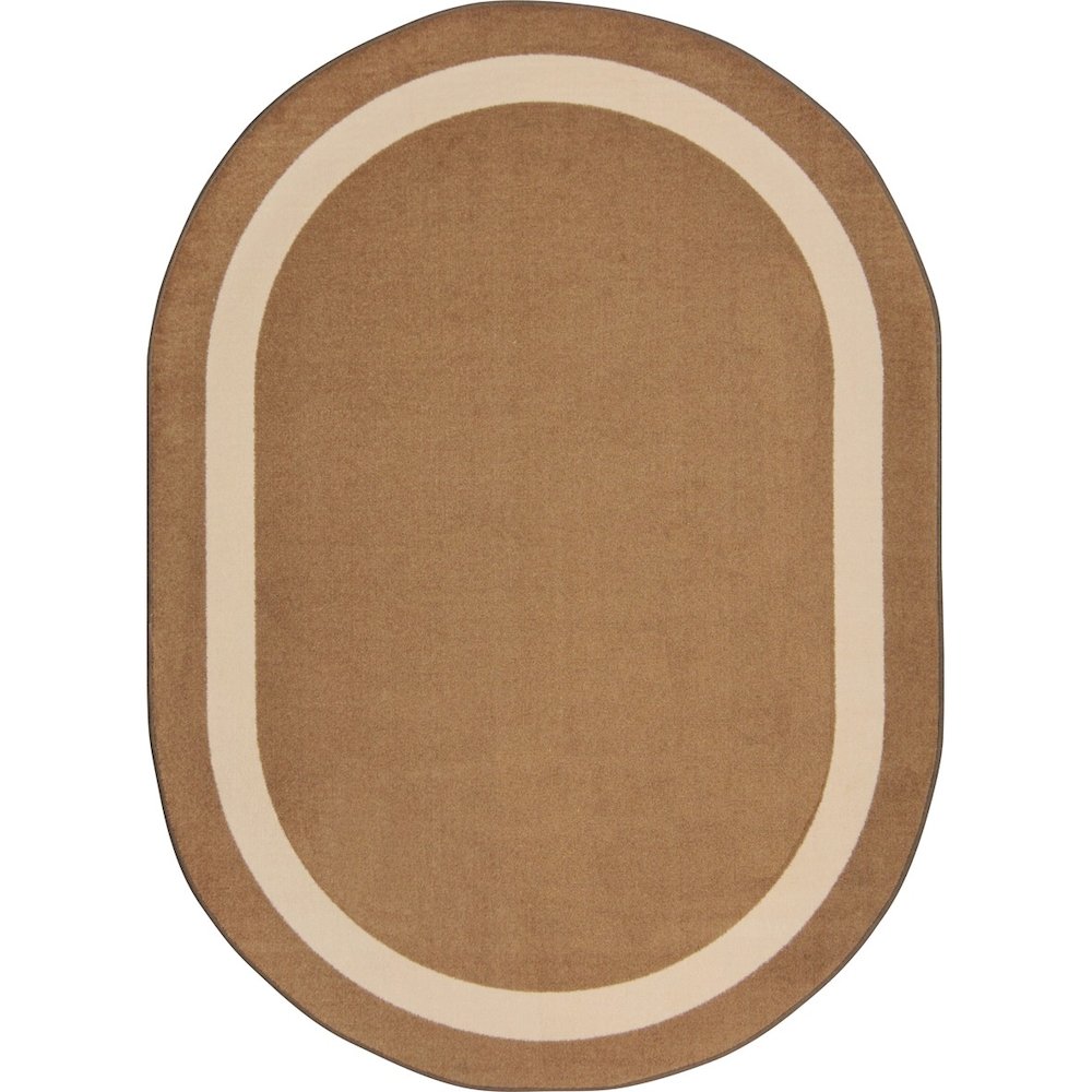 Kid Essentials Portrait 5'4" x 7'8" Oval Area Rug in Color Mocha