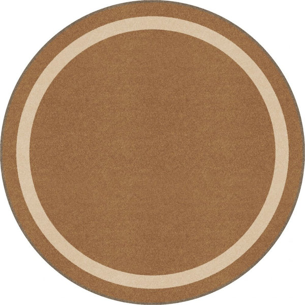 Kid Essentials Portrait 7'7" Round Area Rug in Color Mocha