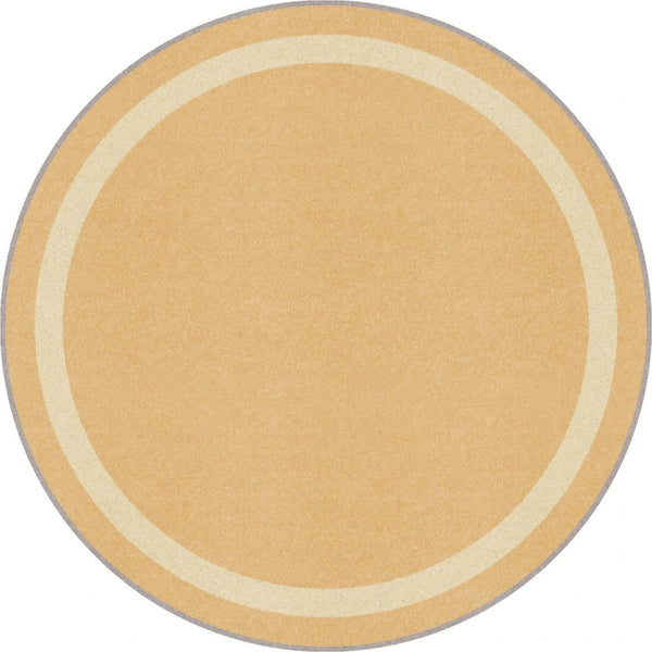 Kid Essentials Portrait 7'7" Round Area Rug in Color Sandstone
