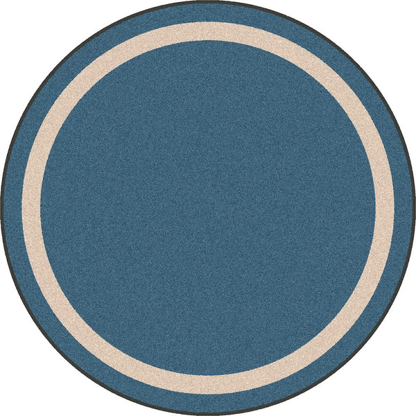 Kid Essentials Portrait 7'7" Round Area Rug in Color Seaside