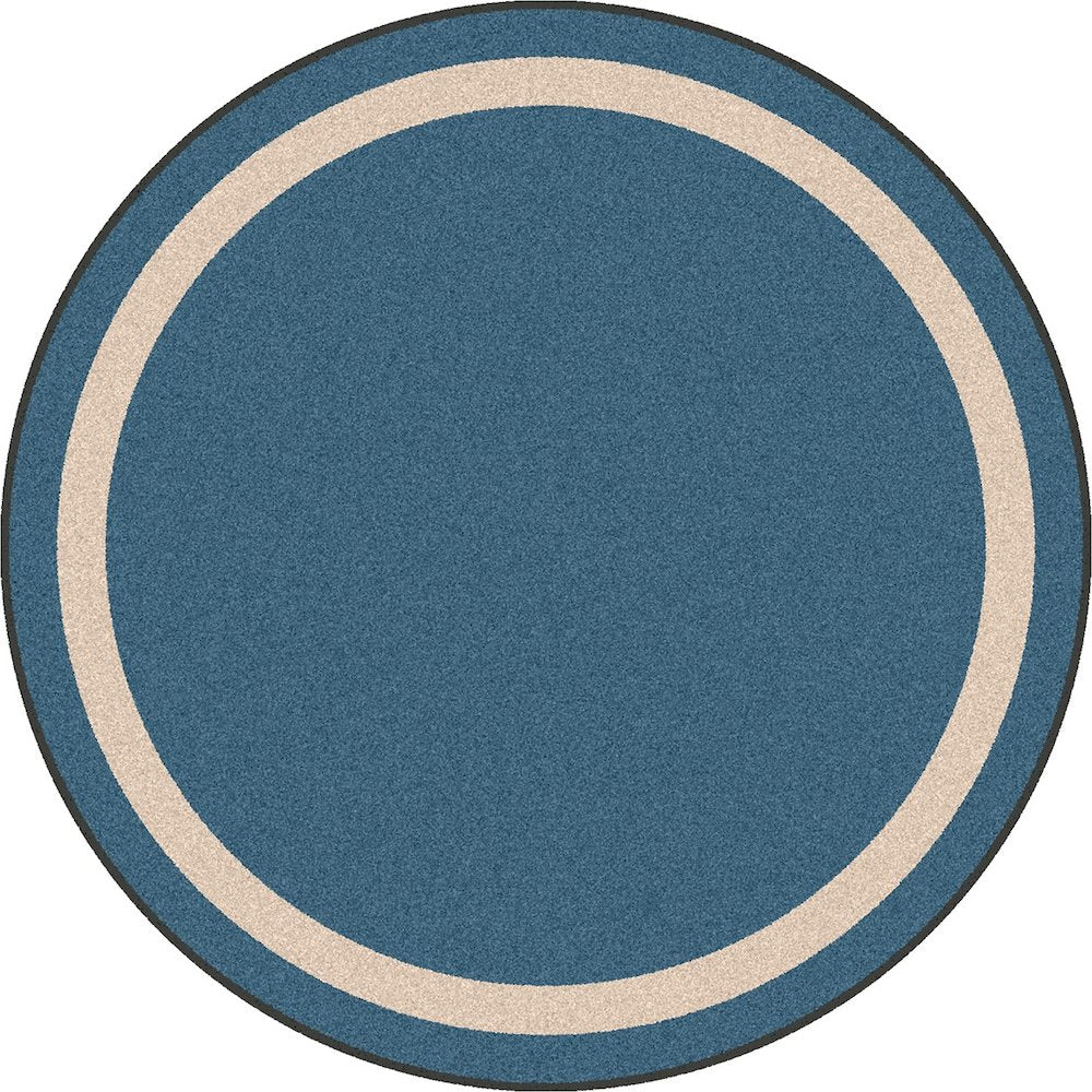 Kid Essentials Portrait 7'7" Round Area Rug in Color Seaside