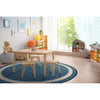 Kid Essentials Portrait 7'7" Round Area Rug in Color Seaside