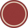 Kid Essentials Portrait 7'7" Round Area Rug in Color Wine