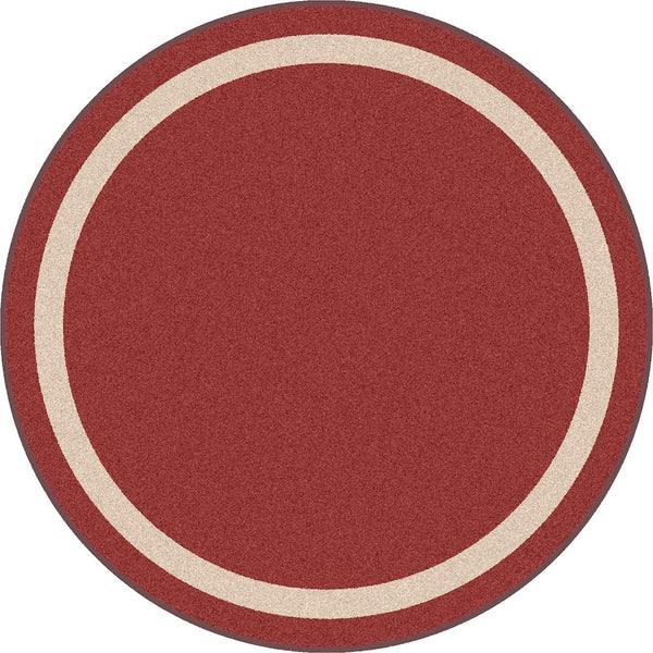 Kid Essentials Portrait 7'7" Round Area Rug in Color Wine
