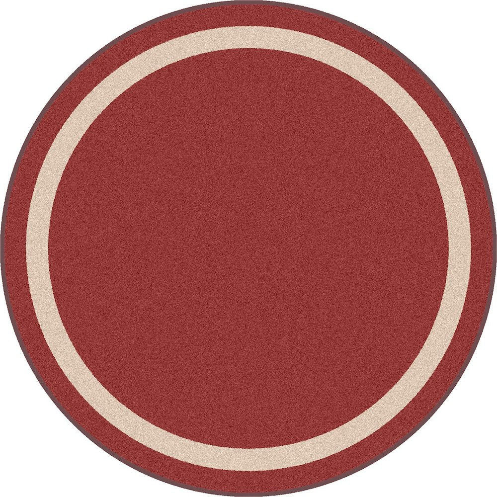 Kid Essentials Portrait 7'7" Round Area Rug in Color Wine