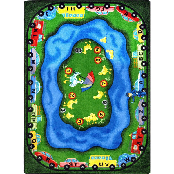 Kid Essentials Puddleducks 3'10" x 5'4" Area Rug in Color Multi