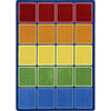 Kid Essentials Rainbow Blocks 5'4" x 7'8" Area Rug in Color Multi