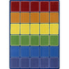 Kid Essentials Rainbow Blocks 7'8" x 10'9" Area Rug in Color Multi