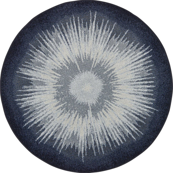 Kid Essentials Rare Earth 5'4" Round Area Rug in Color Night Sky