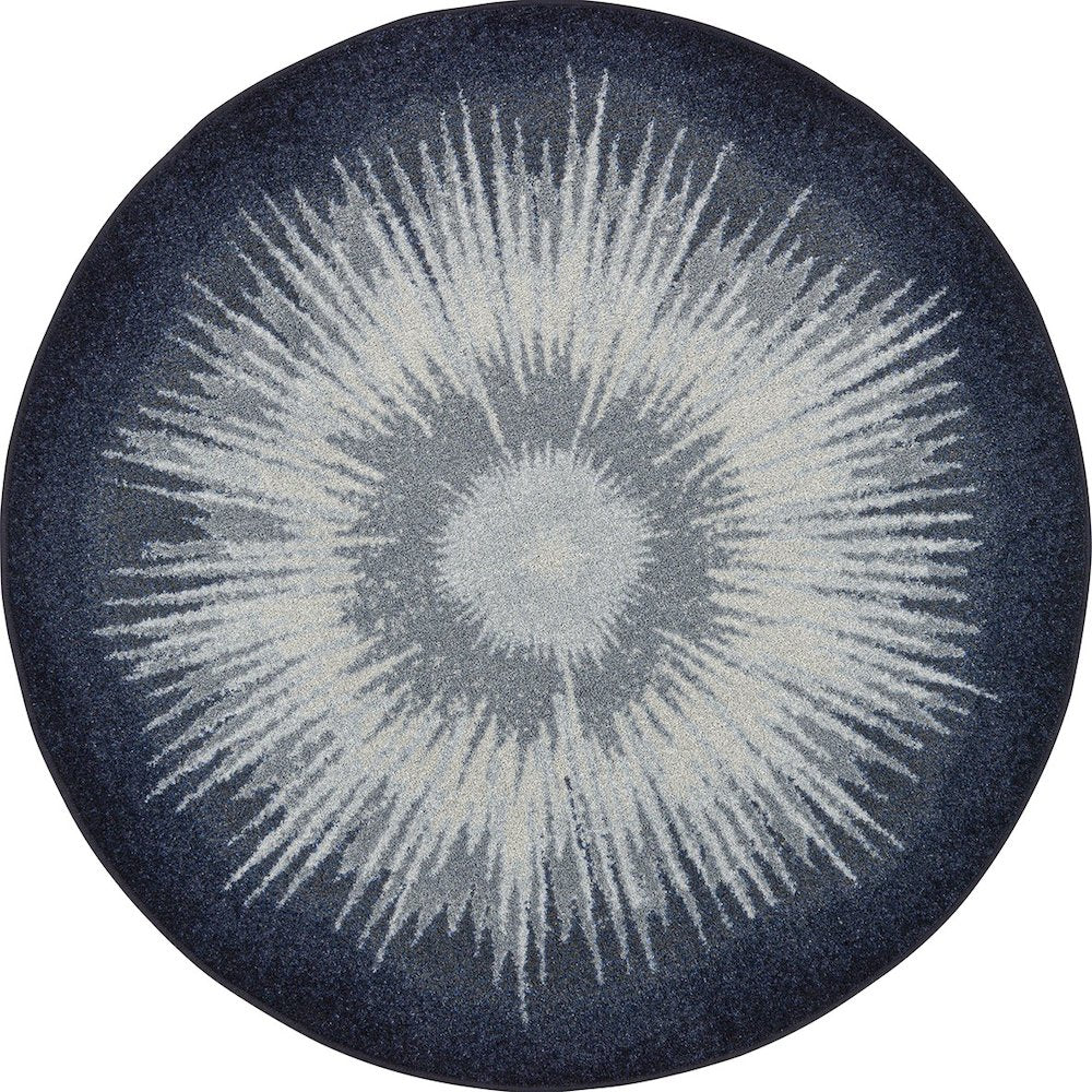 Kid Essentials Rare Earth 5'4" Round Area Rug in Color Night Sky