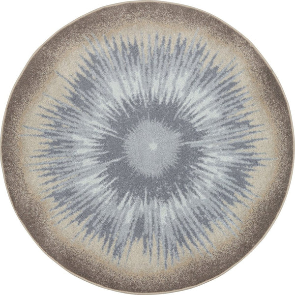 Kid Essentials Rare Earth 5'4" Round Area Rug in Color Sandstone