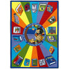 Kid Essentials Read All About It 5'4" x 7'8" Area Rug in Color Multi