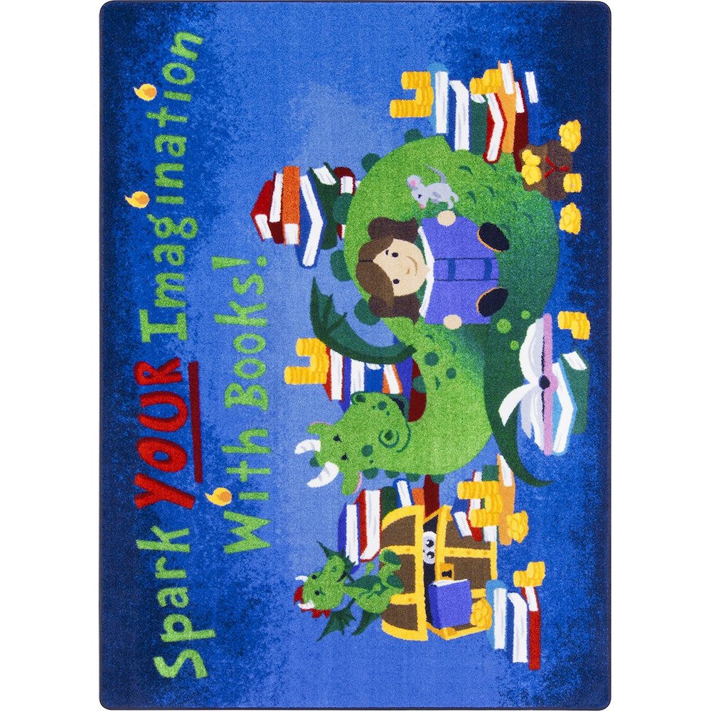 Kid Essentials Reading Cave 5'4" x 7'8" Area Rug in Color Multi