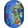 Kid Essentials Reading Cave 5'4" x 7'8" Oval Area Rug in Color Multi