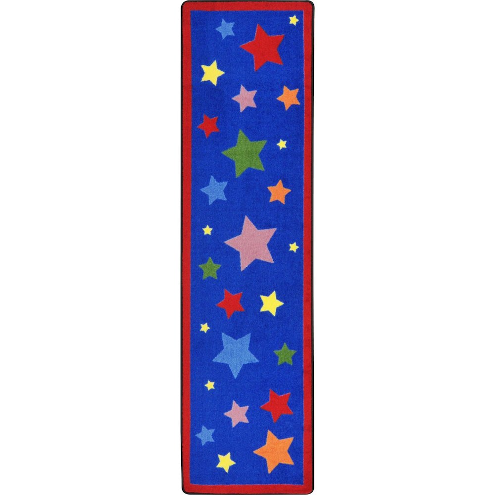Kid Essentials Reading Superstars 2'1" x 7'8" Runner Area Rug in Color Multi