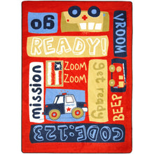 Kid Essentials Ready, Set, Go! 3'10" x 5'4" Area Rug in Color Multi