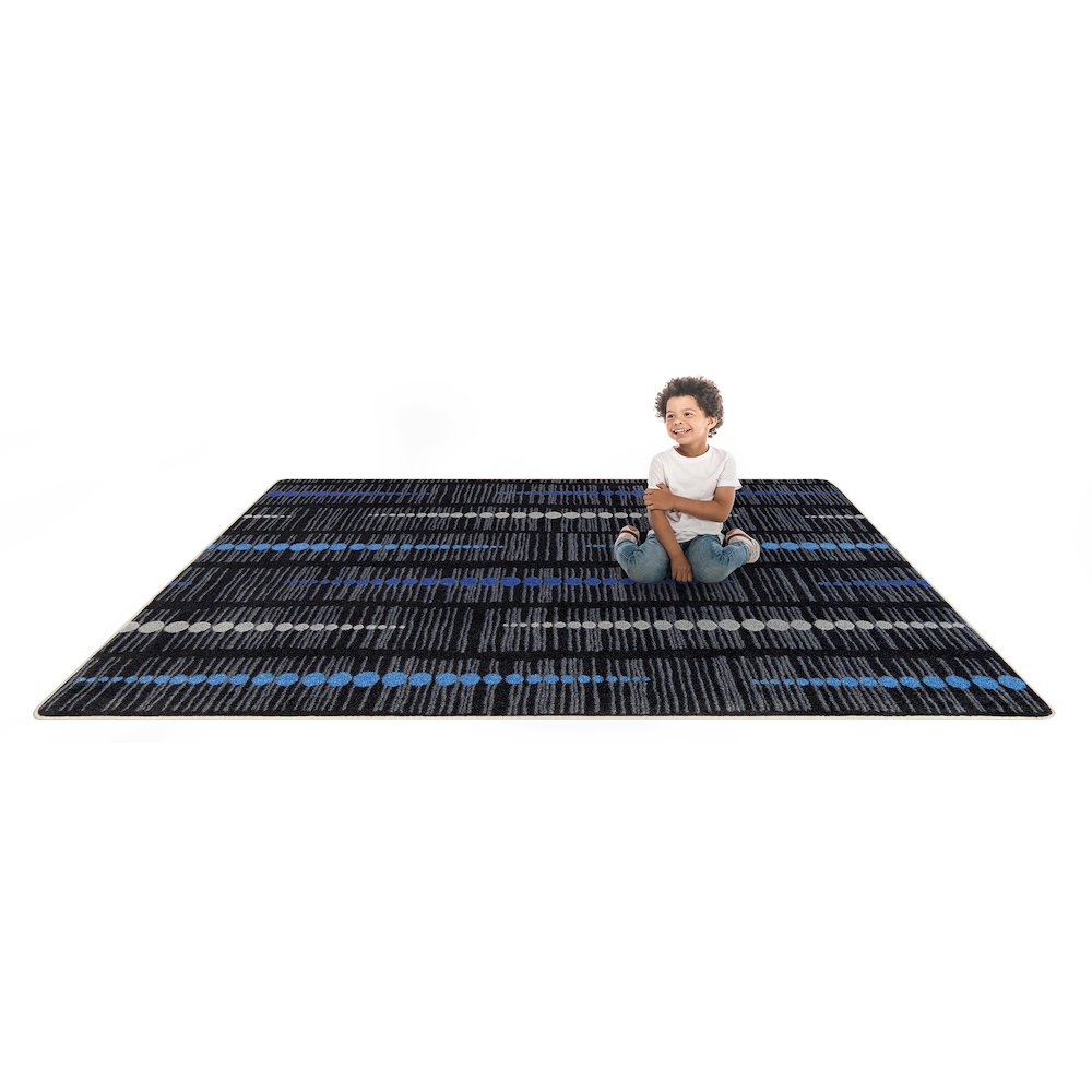 Kid Essentials Recoil 3'10" x 5'4" Area Rug in Color Sapphire