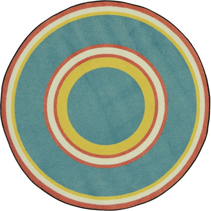 Kid Essentials Ripples 7'7" Round Area Rug in Color Beach