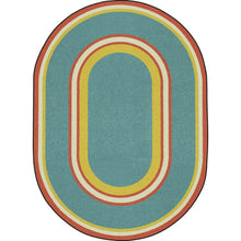 Kid Essentials Ripples 3'10" x 5'4" Oval Area Rug in Color Beach