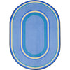 Kid Essentials Ripples 3'10" x 5'4" Oval Area Rug in Color Boy Blue
