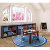 Kid Essentials Ripples 7'7" Round Area Rug in Color Boy Blue