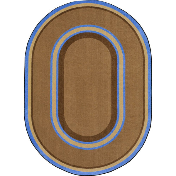 Kid Essentials Ripples 3'10" x 5'4" Oval Area Rug in Color Chocolate