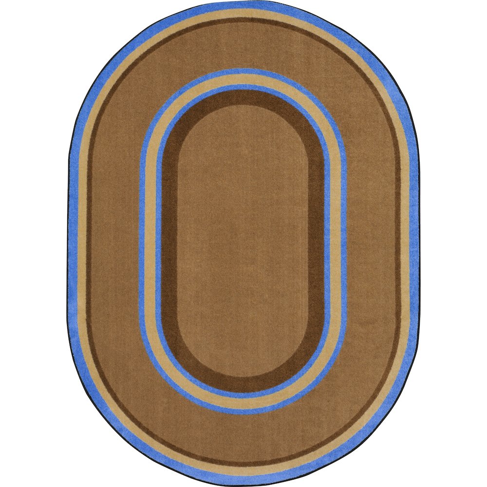 Kid Essentials Ripples 3'10" x 5'4" Oval Area Rug in Color Chocolate