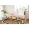 Kid Essentials Ripples 3'10" x 5'4" Oval Area Rug in Color Chocolate