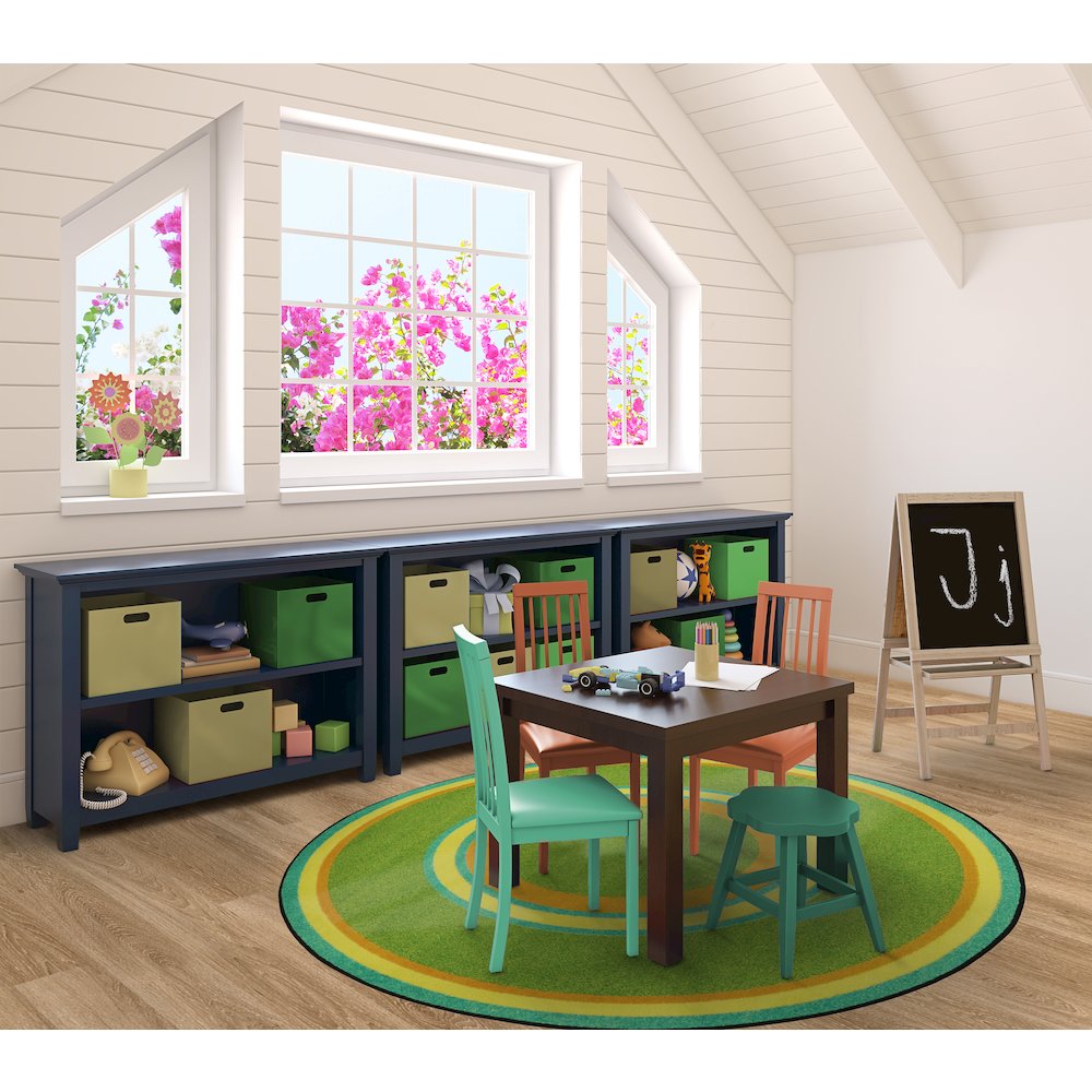 Kid Essentials Ripples 7'7" Round Area Rug in Color Retro