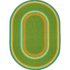 Kid Essentials Ripples 3'10" x 5'4" Oval Area Rug in Color Retro