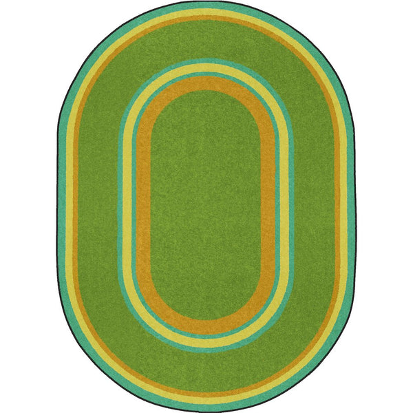 Kid Essentials Ripples 3'10" x 5'4" Oval Area Rug in Color Retro
