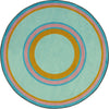 Kid Essentials Ripples 7'7" Round Area Rug in Color Teal