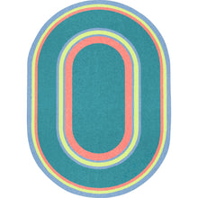 Kid Essentials Ripples 3'10" x 5'4" Oval Area Rug in Color Teen