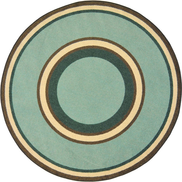 Kid Essentials Ripples 7'7" Round Area Rug in Color Woodland