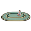Kid Essentials Ripples 3'10" x 5'4" Oval Area Rug in Color Woodland